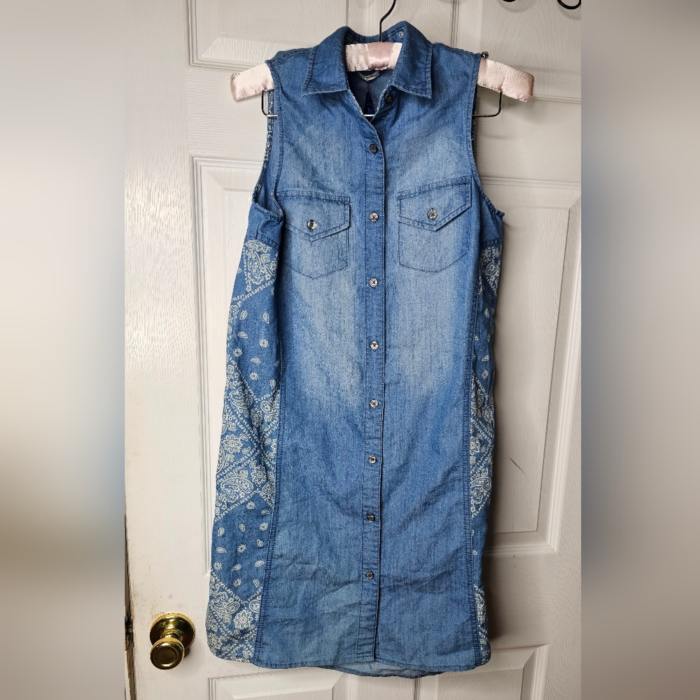 G. Kale Shirt Dress In Denim Design Size Small Petite